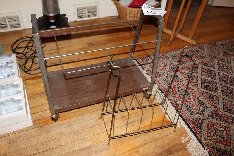lot 143 image: Lot of (2) Wire Rack, Serving Cart