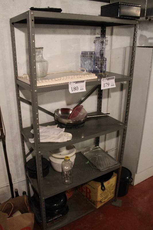 lot 180 image: 5-Shelf Metal Adjustable-Shelf Shelving Unit