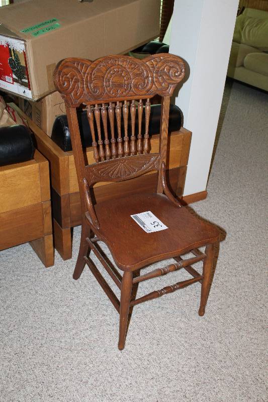 lot 35 image: Wood Dining Chair
