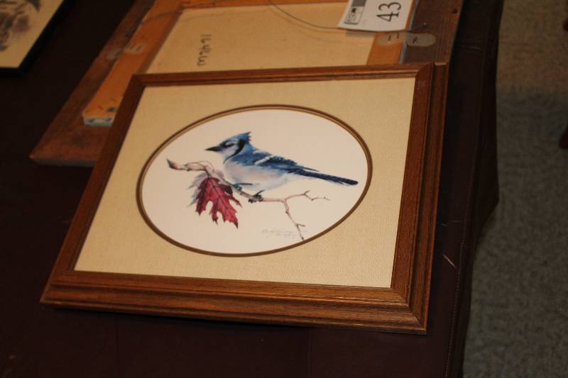 lot 42 image: Song Birds by Becky Kruger Signed Framed Matted Wall Art
