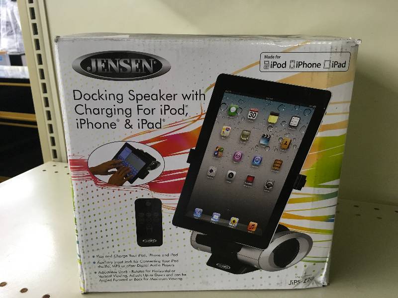 lot 8 image: JENSEN DOCKING SPEAKER FOR IPAD, IPOD AND IPHONE