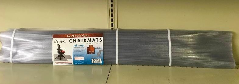 lot 14 image: DIMEX CHAIRMAT-HARD45X53, RETAIL $12.99