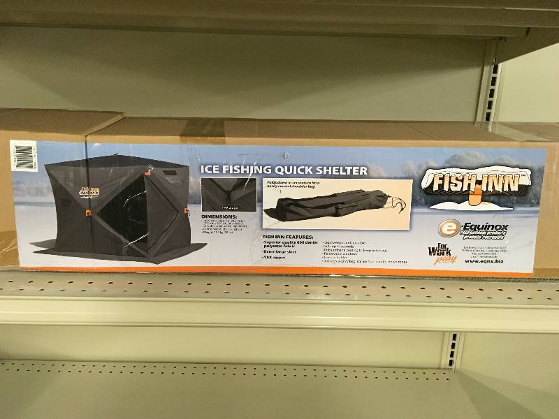 lot 15 image: FISH INN ICE FISHING TENT, RETAIL $149.99