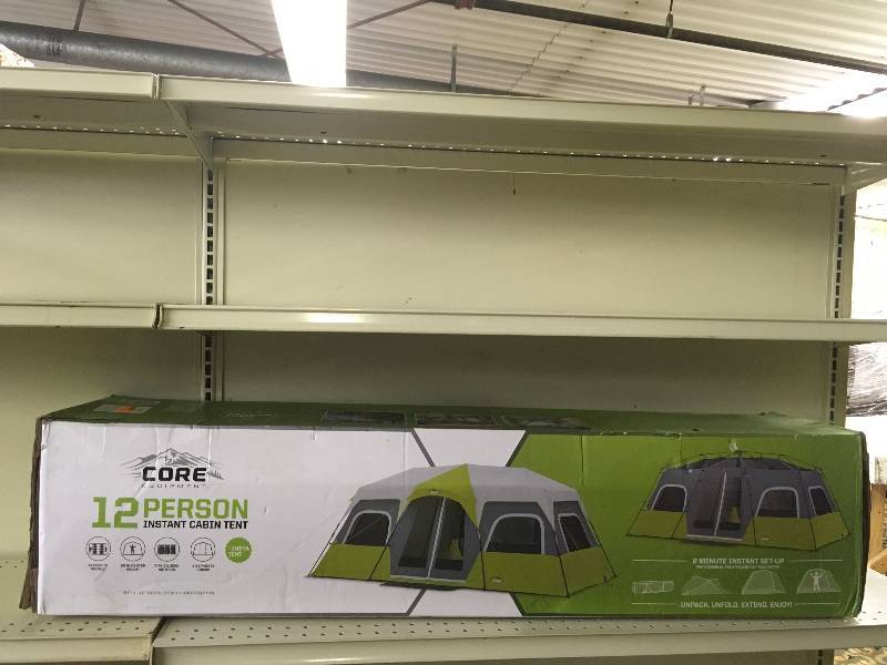 lot 16 image: CORE 12 PERSON TENT, RETAIL $199.99