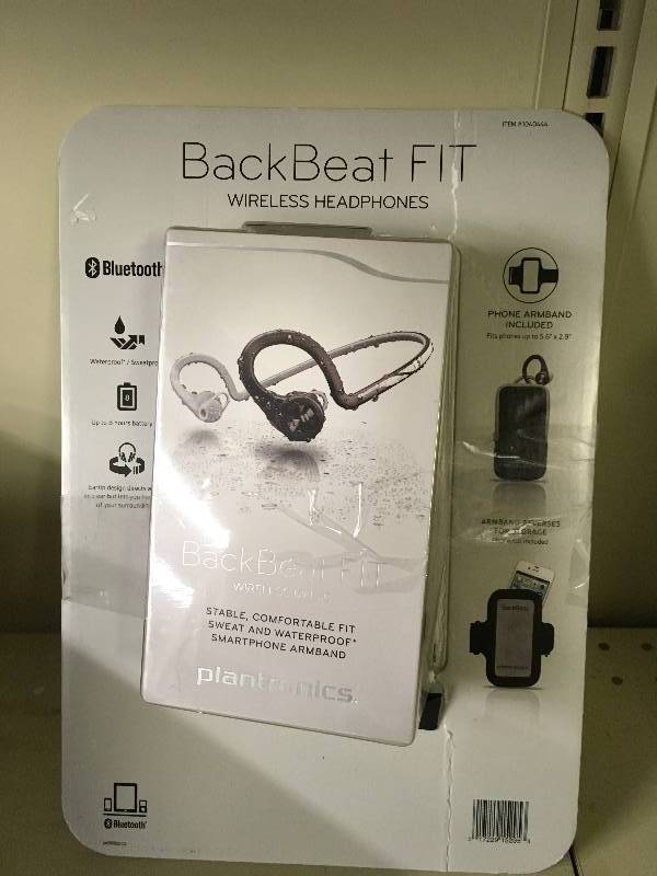 lot 21 image: PLANTRONICS BACKBEAT FIT, RETAIL $74.99