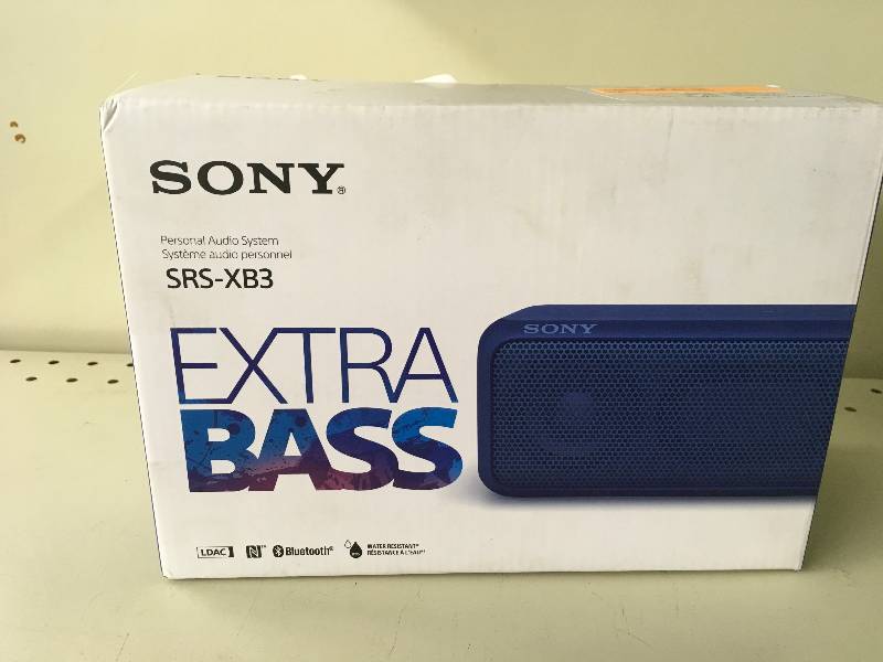 lot 25 image: SONY SRS-XB3 PORTABLE PERSONAL AUDIO SYSTEM, RETAIL $89.99