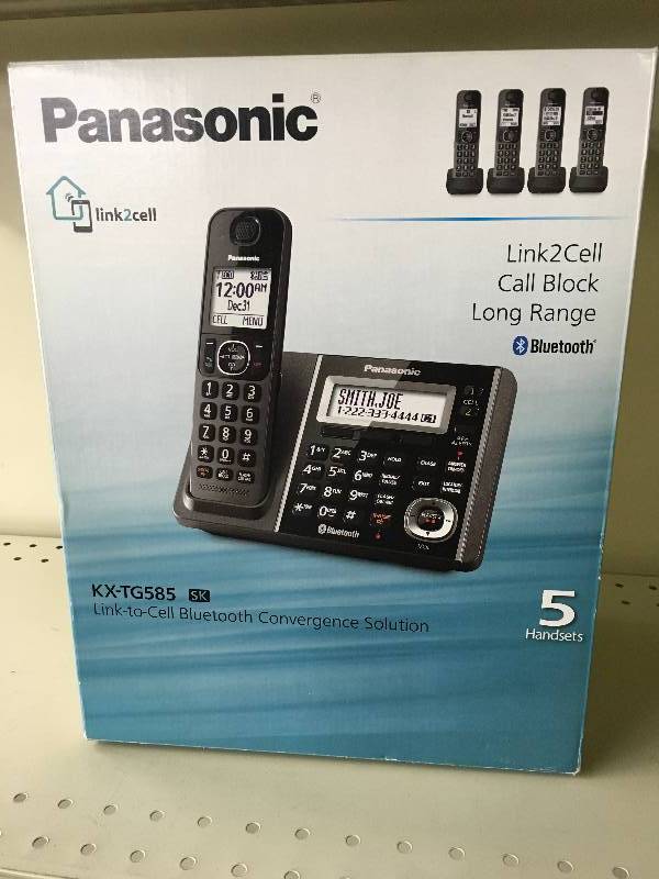 lot 26 image: PANASONIC KX-TG585SK 5HS PHONE, RETAIL $129.99