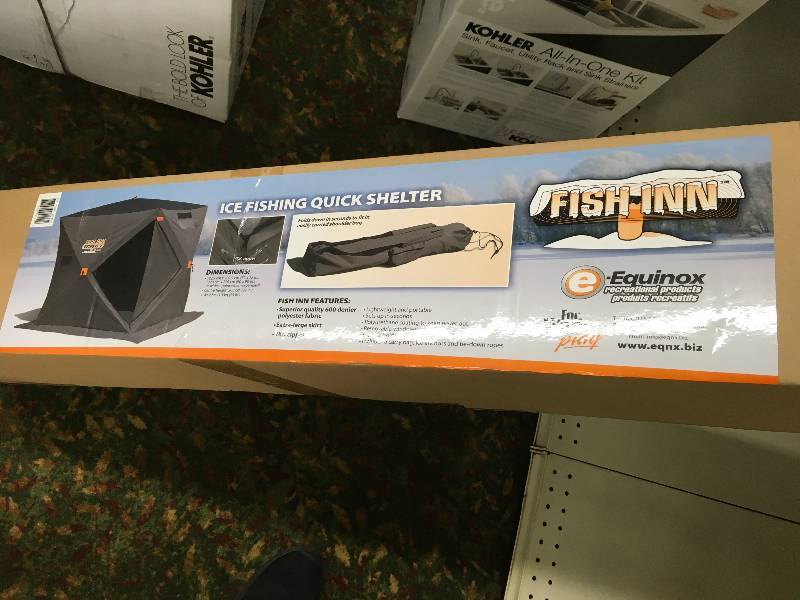 lot 32 image: FISH INN ICE FISHING TENT, RETAIL $149.99