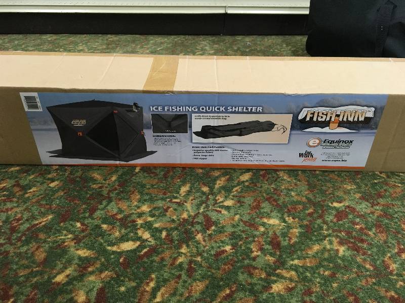 lot 48 image: FISH INN ICE FISHING TENT, RETAIL $149.99