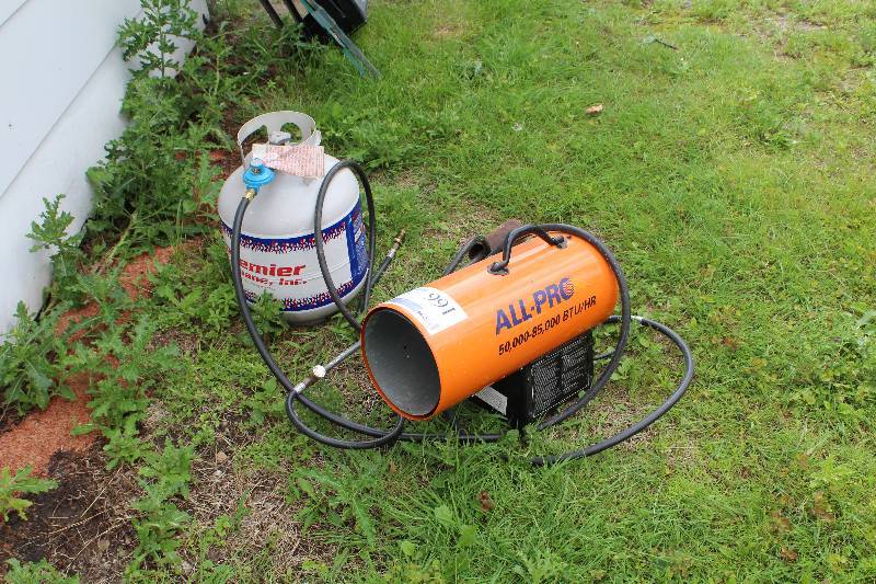 lot 166 image: All-Pro 85000 BTU Propane Heater, Propane Tank, Heat Wand
