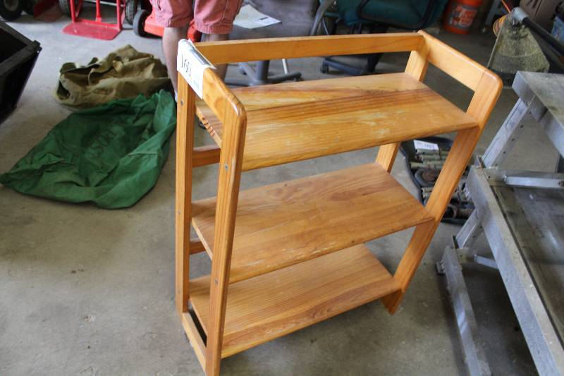 lot 160 image: 3-Shelf Wood Bookcase