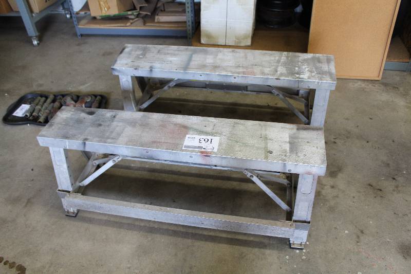 lot 163 image: Lot of (2) Metal Work Benches