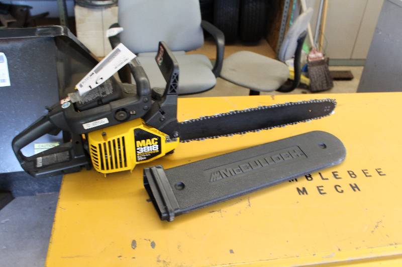 lot 16 image: McCullough Chain Saw w Blade Cover