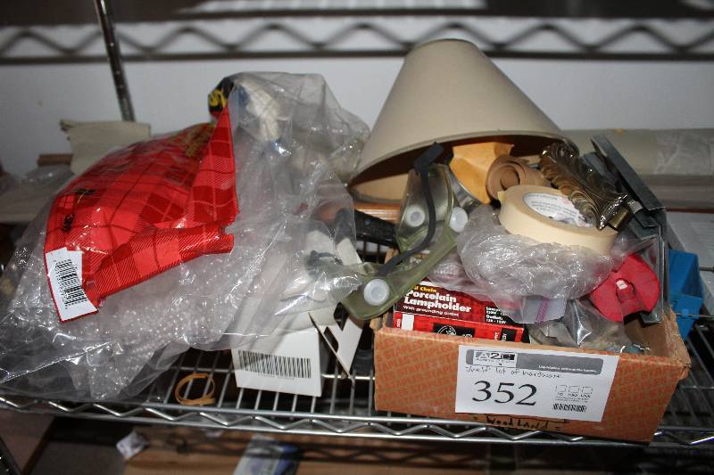 lot 352 image: Hardware - Lamps, Tape, Safety Goggles, And More