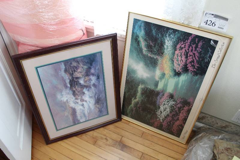 lot 426 image: Lot of (2) Framed Matted Wall Art - Wilderness