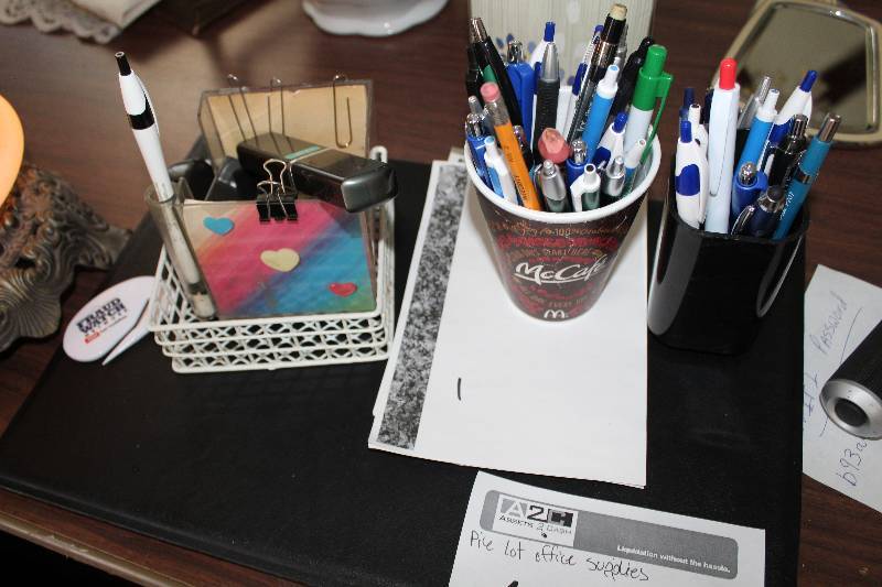 lot 402 image: Office Supplies - Pens, Pencils, Markers, Organizers, And More