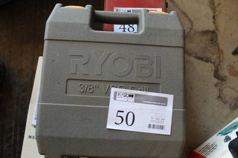 lot 50 image: Ryobi 3.8in. VSR Drill w Case
