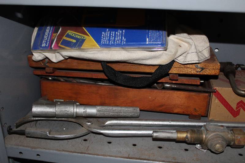 lot 228 image: Drill Bits, Hand Drill, Miter Saw Attachment