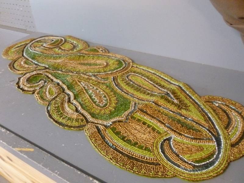 Vintage Beaded Table Runner