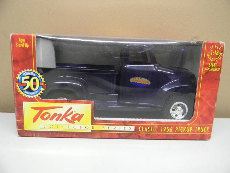 lot 28 image: TONKA COLLECTOR SERIES CLASSIC 1956 PICKUP TRUCK 118 SCALE LIMITED EDITION 50TH ANNIVERSARY - STEEL CONSTRUCTION - NEW IN BOX - SEE PICTURES