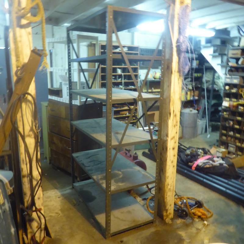 lot 88 image: 8 Tall Steel Shelf