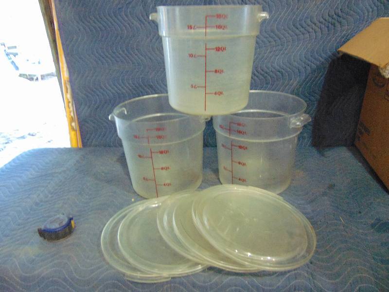 lot 53 image: (3) Large Measuring Containers