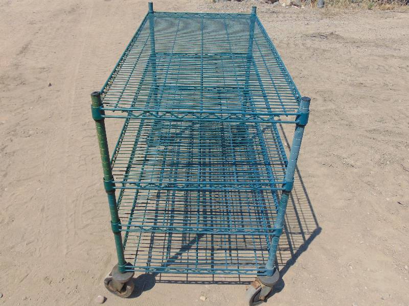lot 82 image: Metal Cart With Multiple Shelves