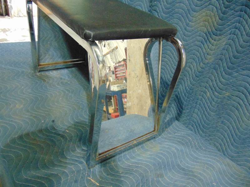 lot 126 image: Small Bench With Mirrors on Each Side