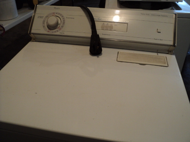 lot 11 image: Whirlpool electric dryer with cord,...