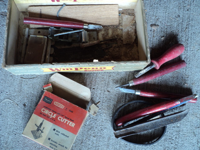 lot 84 image: Vintage fine tools, circle cutter...