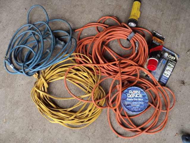 lot 85 image: Lot of extension cords and misc....