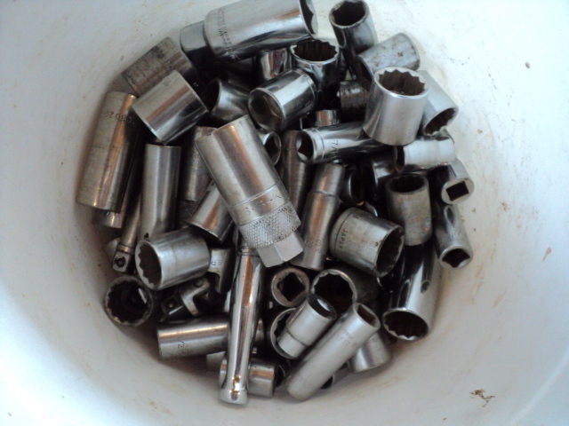 lot 96 image: Bucket of sockets...