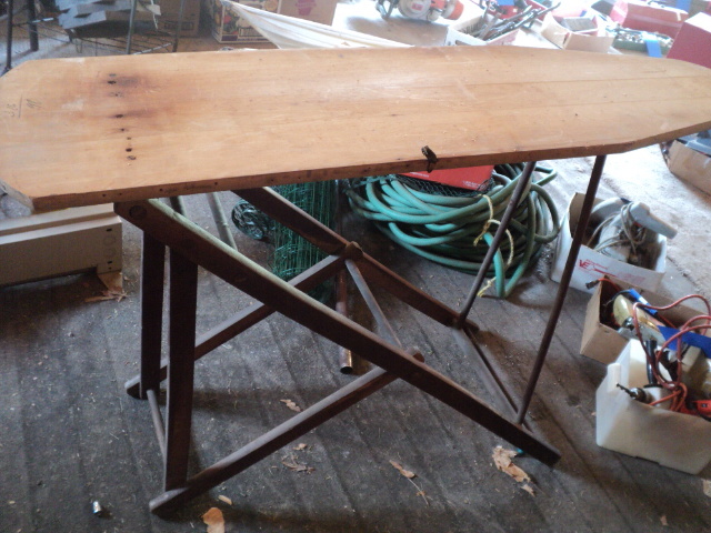 lot 148 image: Vintage wood ironing board...