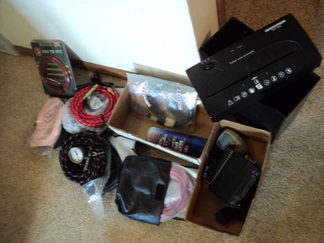 lot 201 image: Lot of air guages, CB Radio, paper ...