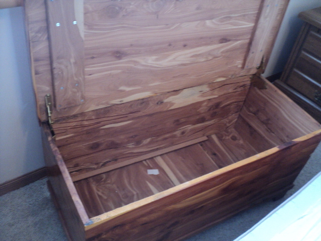 lot 230 image: Cear chest, 39 x 18 inches...