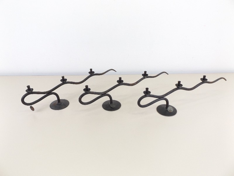 lot 2 image: Vintage Hysteria Wrought Iron Candle Holders