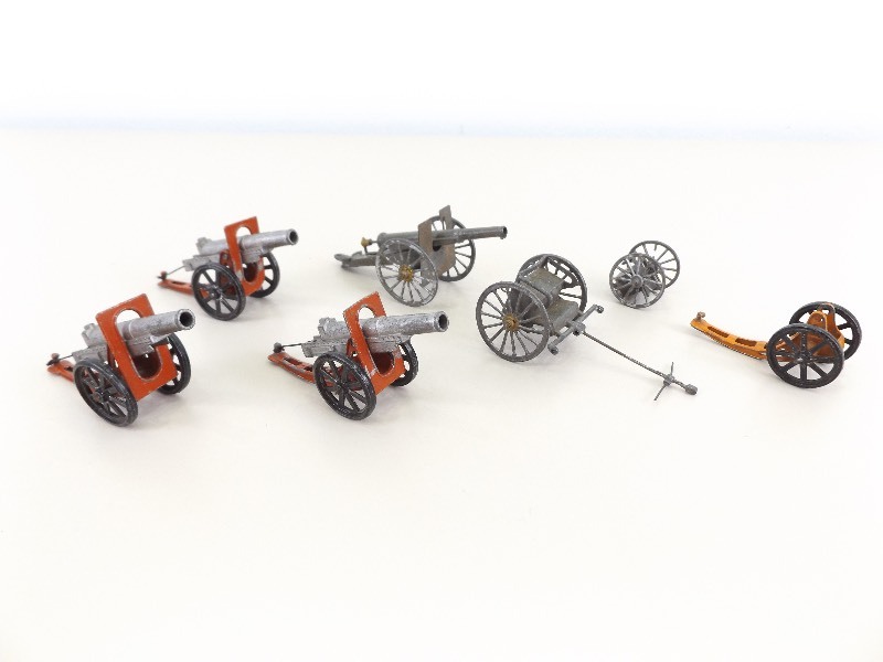 lot 3 image: Lot of Vintage Metal Tootsie Toy, etc. Toy Cannons