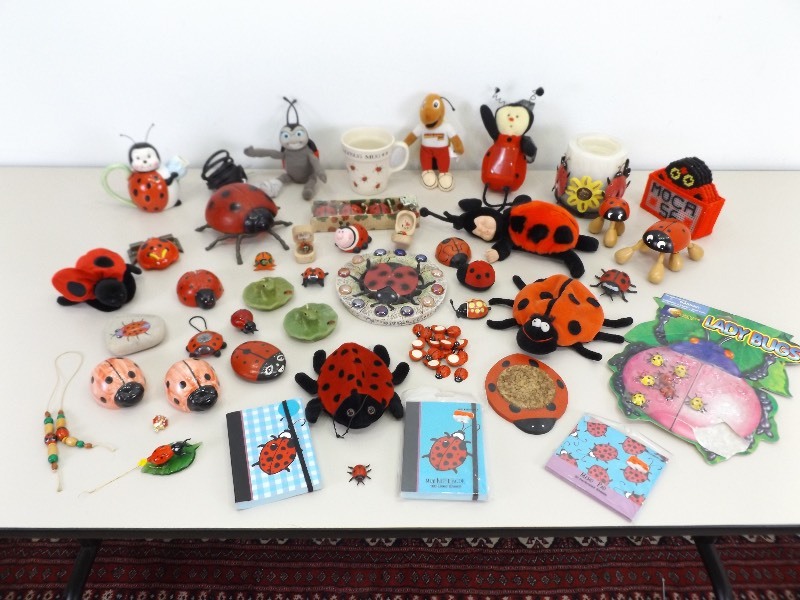 lot 44 image: Large Collection of Ladybug Figures, Plush dolls, etc.