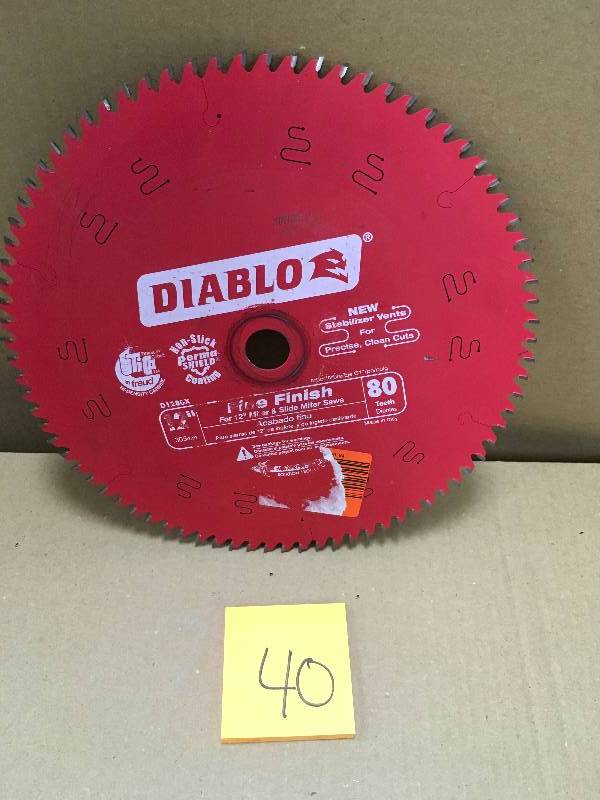 lot 40 image: DIABLO 12 in. x 80-Teeth Finishing Saw Blade