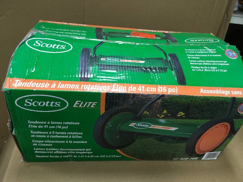 lot 62 image: Scotts 16 in. Manual Walk Behind Push Reel Lawn Mower in good conditions