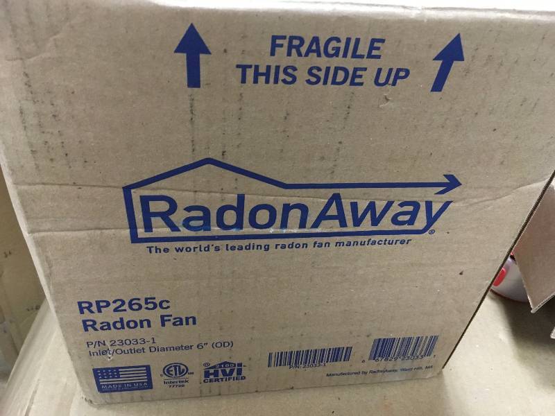 lot 91 image: RADONAWAY RP265 Radon Fan not used