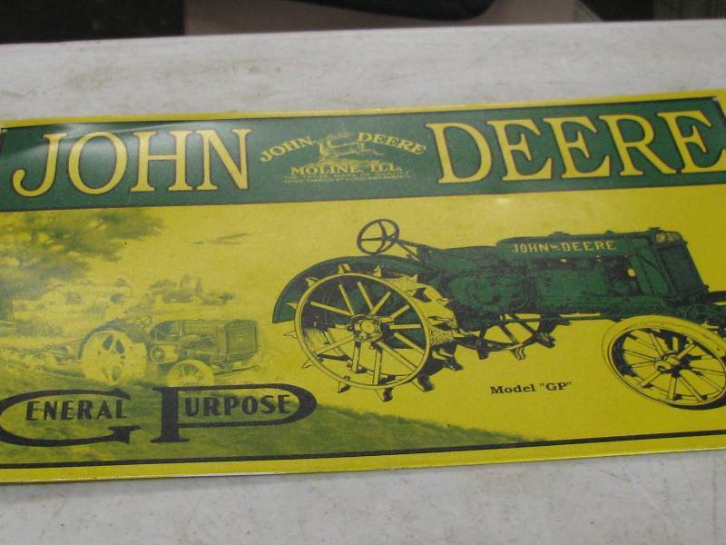 lot 57 image: Metal John Deere Sign