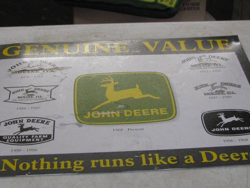 lot 58 image: Metal John Deere Sign