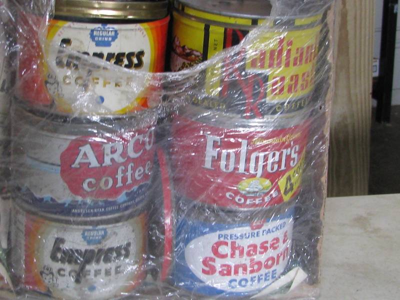 lot 69 image: Vintage Coffee Cans