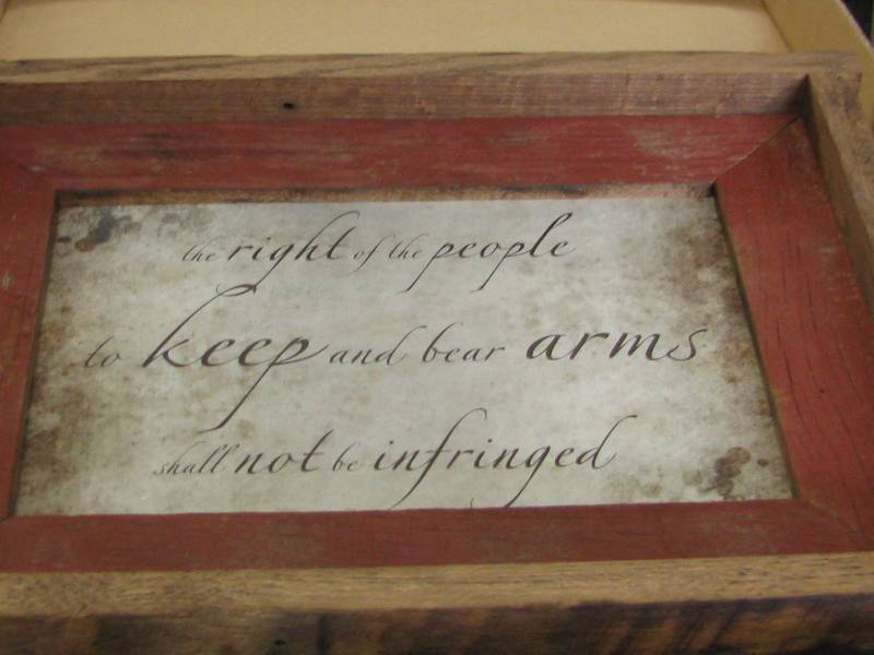 lot 98 image: Right to Bear Arms Sign