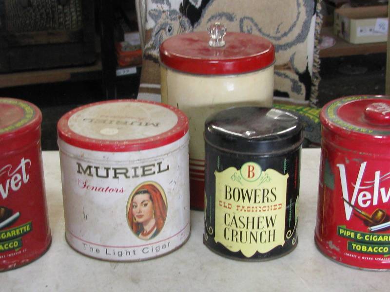 lot 100 image: Tobacco Cans