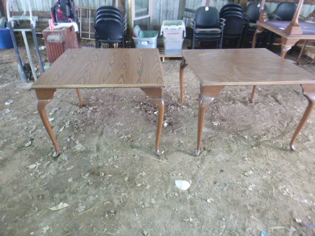 2 Square Wooden Tables