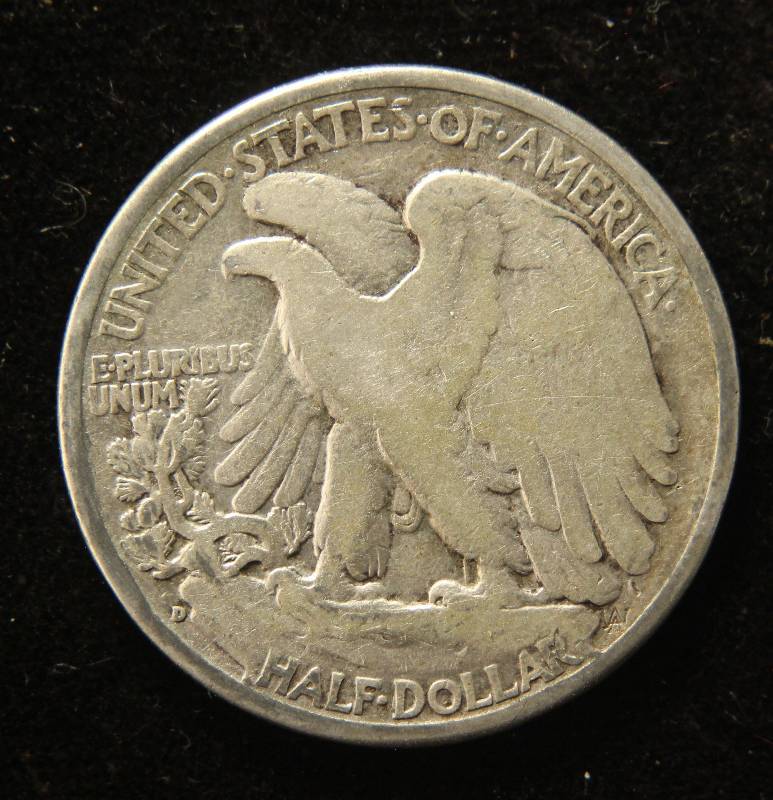 lot 13 image: 1938-D WALKING LIBERTY HALF DOLLAR BETTER DATE COIN