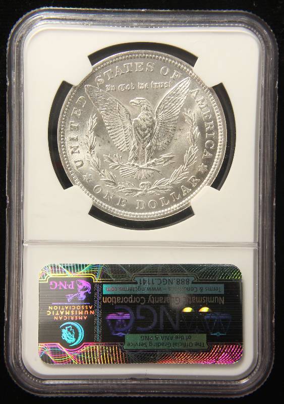 lot 14 image: 1921 MORGAN SILVER DOLLAR MS62 NGC