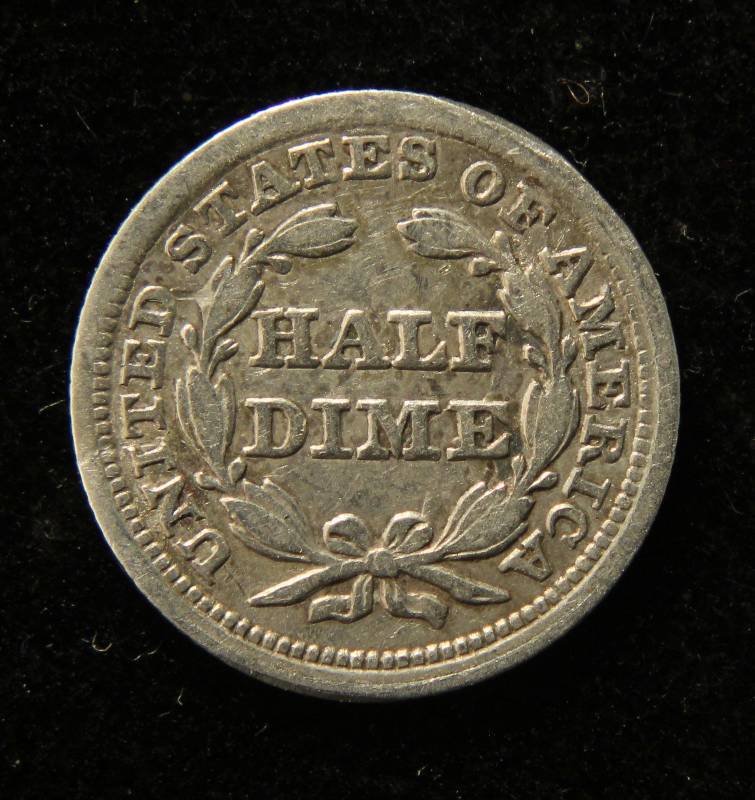 lot 19 image: 1853 SEATED LIBERTY HALF DIME